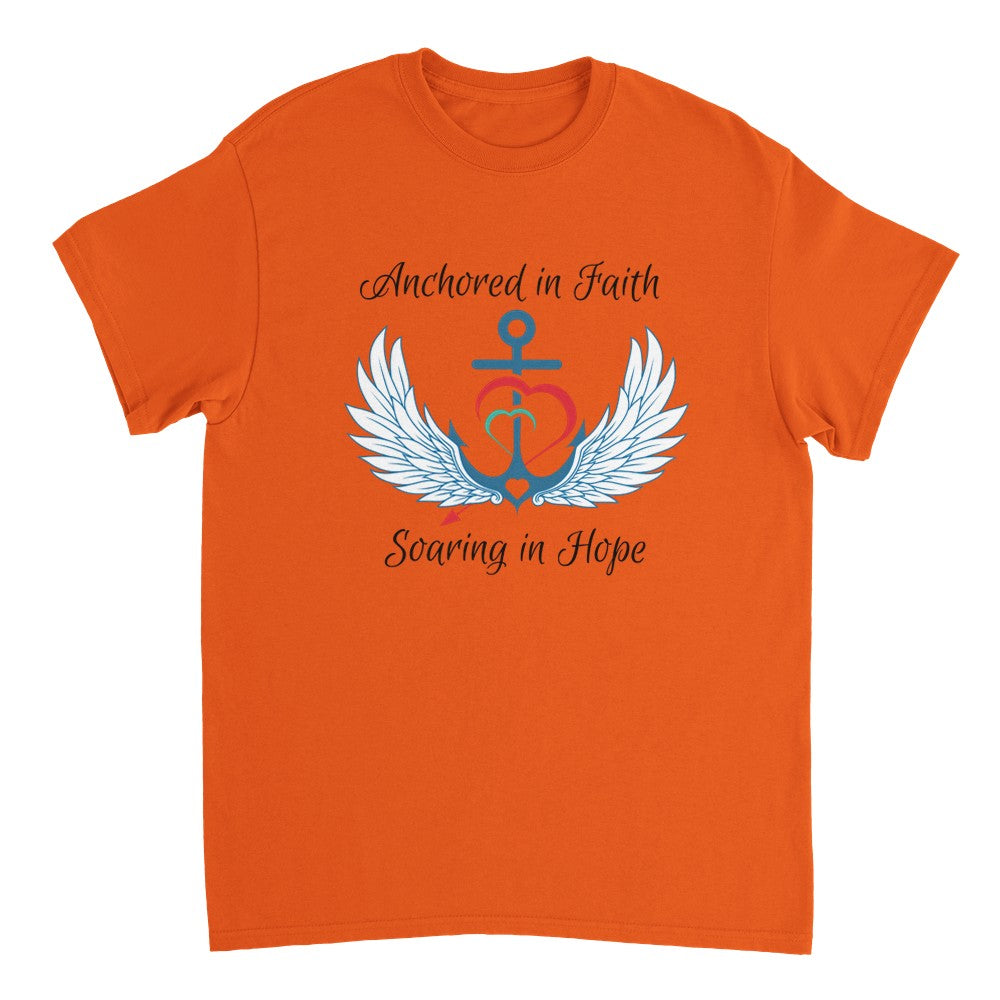 Anchored in Faith, Soaring in Hope - Heavyweight Unisex Crewneck T-shirt