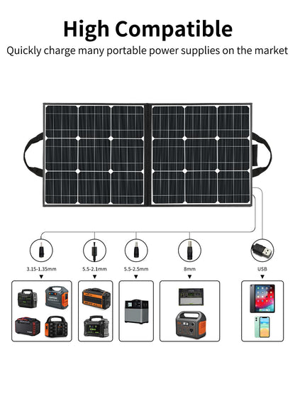 Portable Power Station With Solar Panel Included, Flashfish 200W Solar Generator   50W Solar Panel, 2 X 200W AC Outlets, 151Wh/40800mAh Backup Power Emergency Power Supply For Home Blackout/RV/Camping