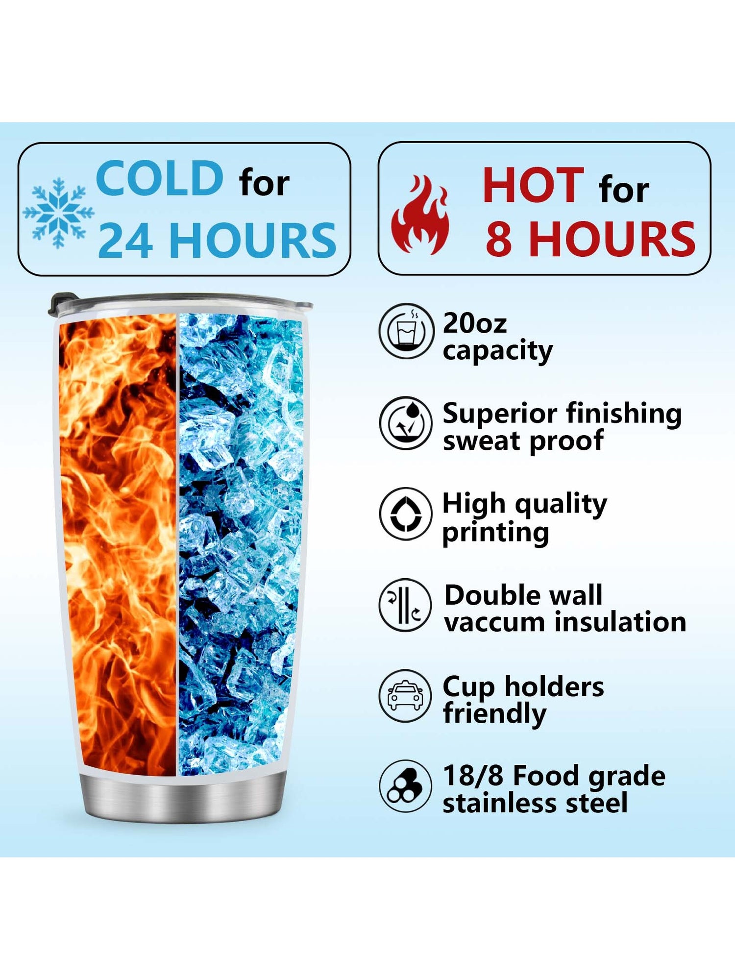 Jekeno Mug Tumbler Gifts For Firefighter - Fireman Drinking Cups Presents For Men Boy Dad Father Husband Son Grandpa Friends Adult From Daughter Son Wife Travel Coffee Mug For 20oz Stainless Steel Valentine&