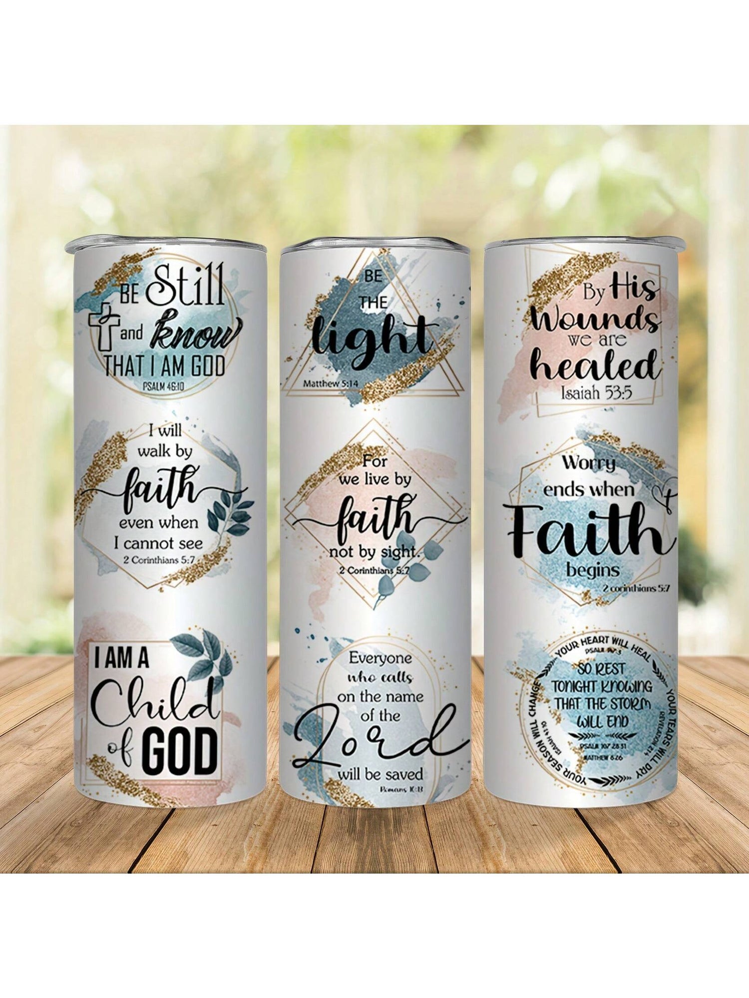 1pc, Christian Inspirational Quotes Tumbler With Lid  20oz Stainless Steel Straight Water Bottle, Insulated Water Cups, Summer Winter Drinkware, Outdoor Travel Accessories, Valentine&