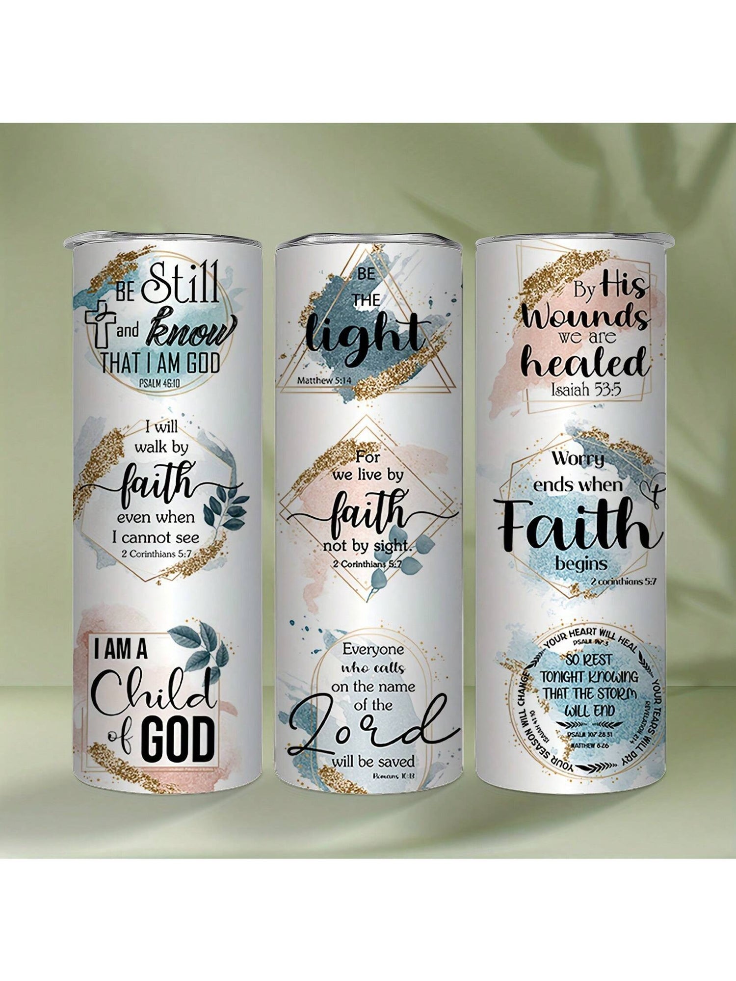 1pc, Christian Inspirational Quotes Tumbler With Lid  20oz Stainless Steel Straight Water Bottle, Insulated Water Cups, Summer Winter Drinkware, Outdoor Travel Accessories, Valentine&