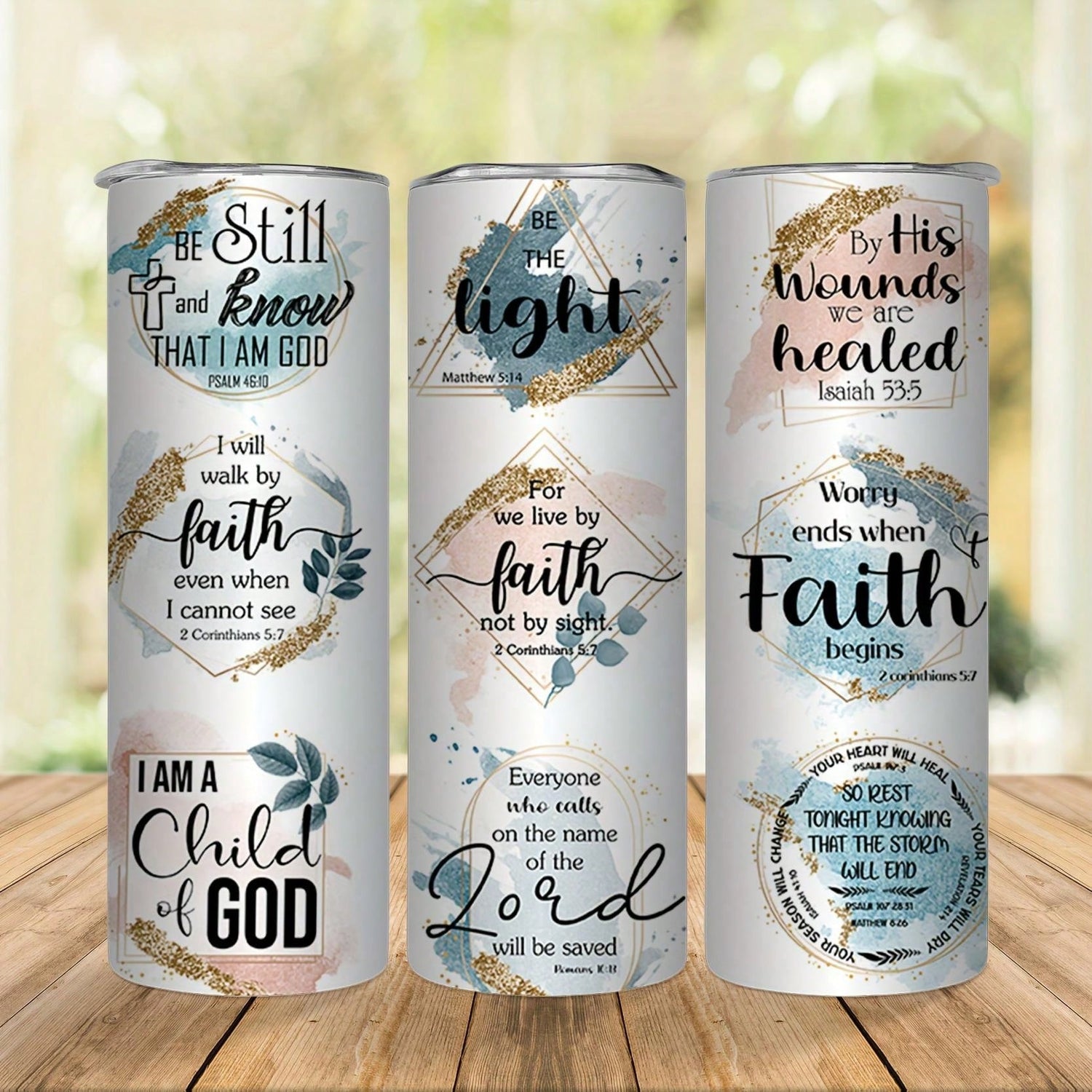 1pc, Christian Inspirational Quotes Tumbler With Lid  20oz Stainless Steel Straight Water Bottle, Insulated Water Cups, Summer Winter Drinkware, Outdoor Travel Accessories, Valentine&