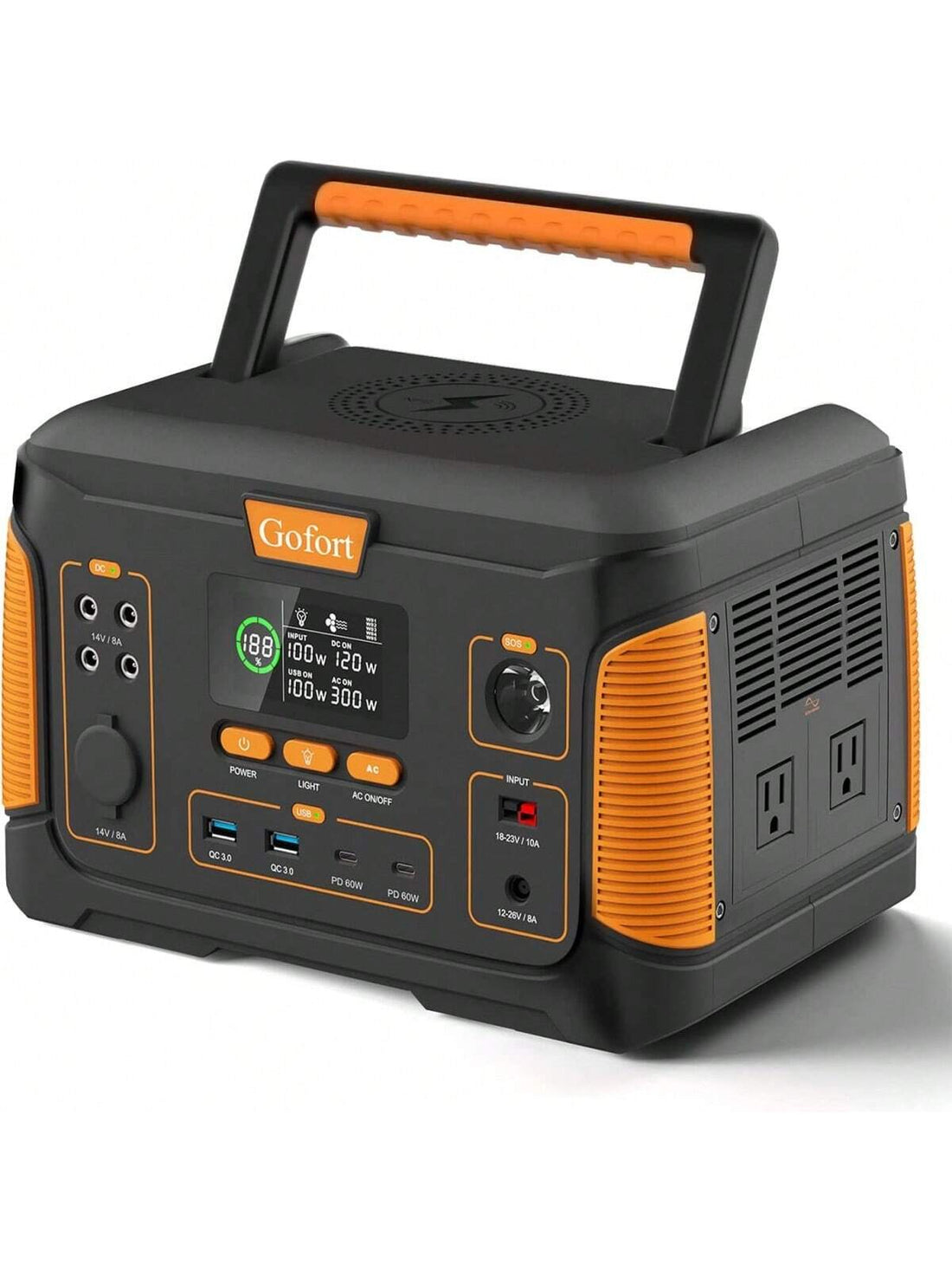 932Wh Solar Generator Power Station with Wireless Charger and Fast Charging USB - Perfect for Outdoor Camping and Home Use