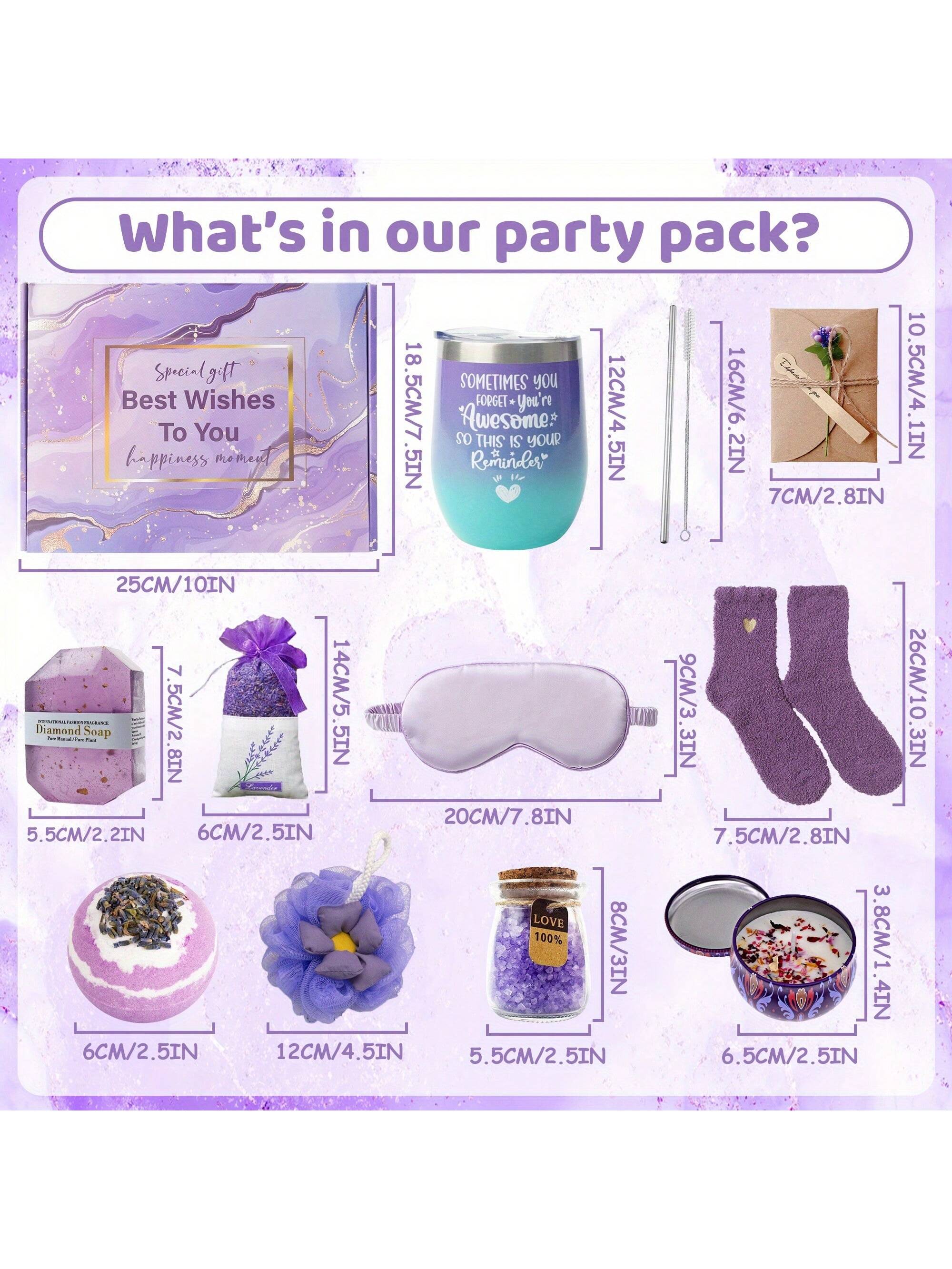 Gift Basket For Women - Lavender Gift Set For Women Include Water Cup,Eye Mask Valentine&