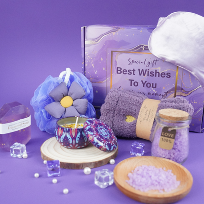 Gift Basket For Women - Lavender Gift Set For Women Include Water Cup,Eye Mask Valentine&