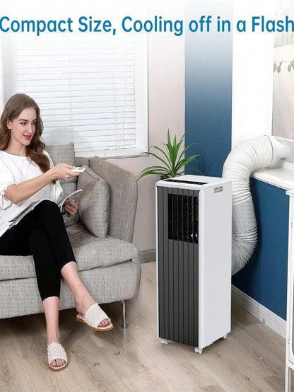 Portable Air Conditioner 8000 BTU Air Conditioner Suitable For 350 Sq.Ft, 3-In-1 AC Unit With Remote Control &amp; 24 Hrs Timer For Home, Office, Dorm(White)