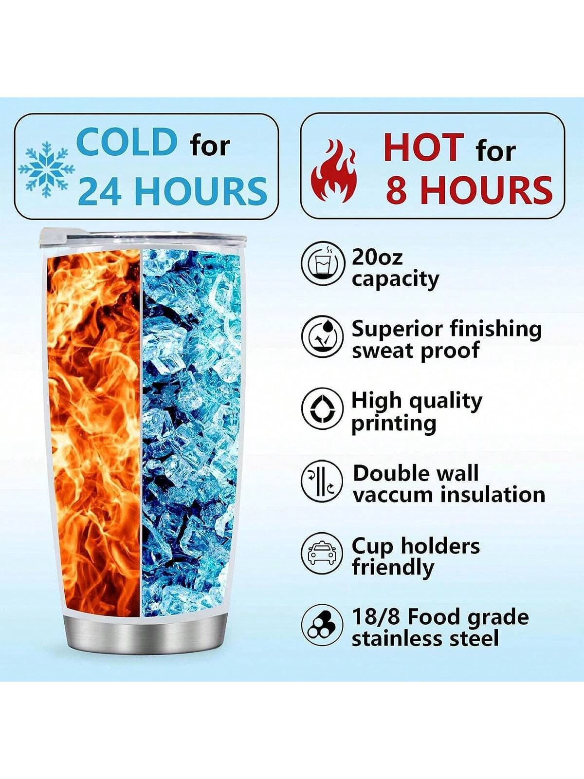 1pc 20 Oz English Insulated Cup-My Daily Bible Affirmations, With Lid, Insulated Stainless Steel, Reusable And Vacuum, Keep Drinks Icy Cold, A Friendly Gift For Loved Ones, Women, Men, Mothers, Cars, Gyms And Travel