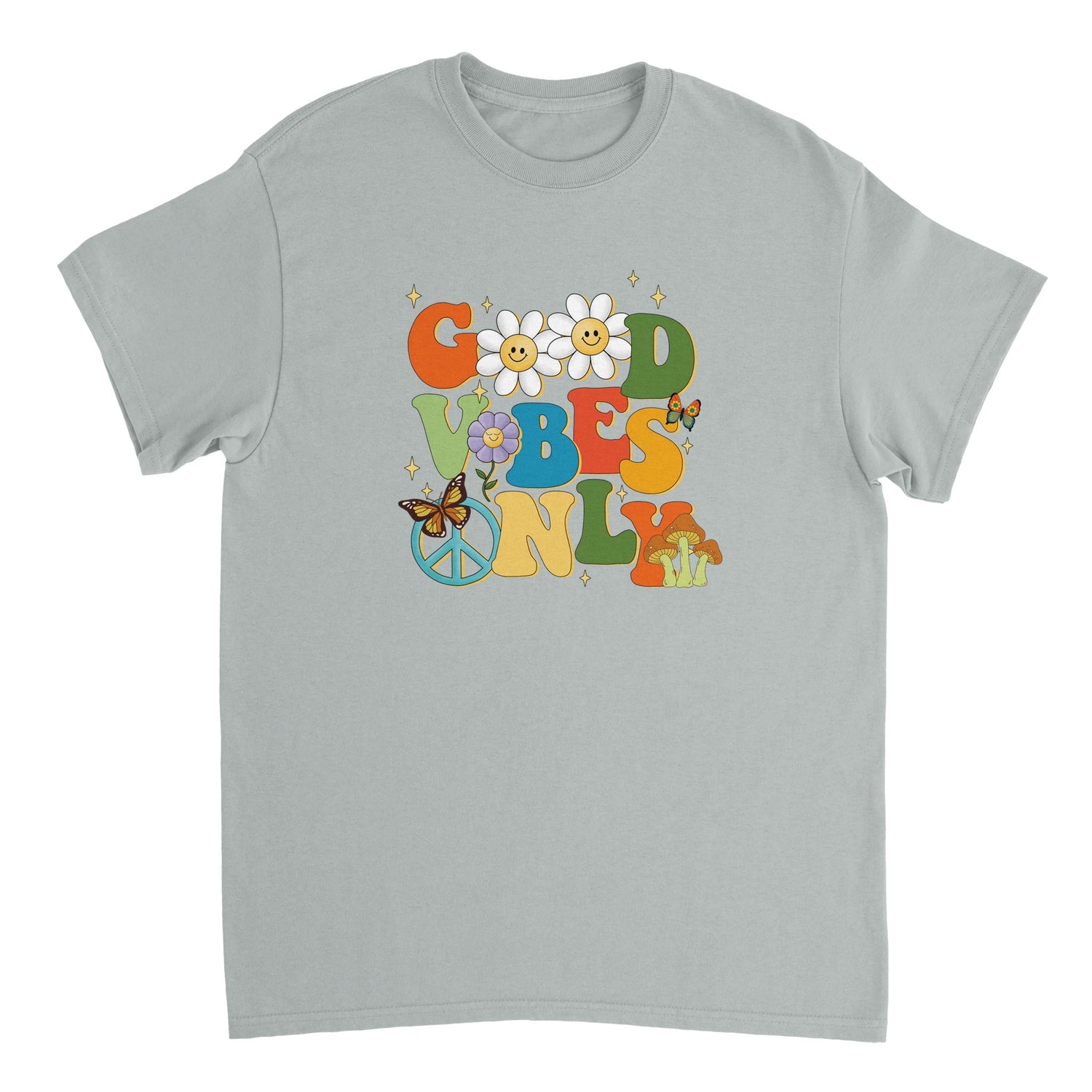 Good Vibes Only - Heavyweight Unisex Crewneck T-shirt