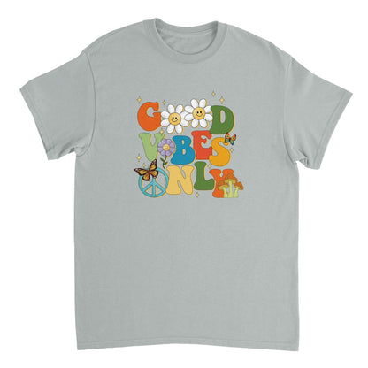 Good Vibes Only - Heavyweight Unisex Crewneck T-shirt