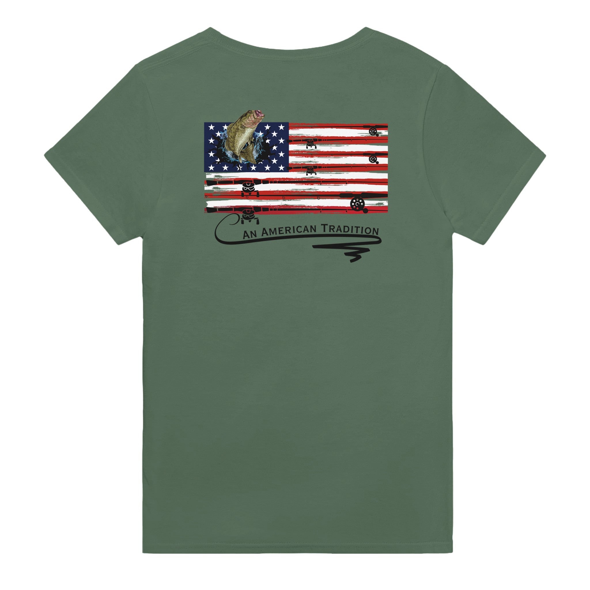 American Tradition - Fishing - Heavyweight Unisex Crewneck T-shirt