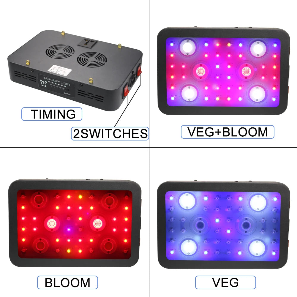 3600W COB LED Grow Light plantas phytolamp For Greenhouse Hydroponics Grow Lamp Indoor Plant Flower Seeding