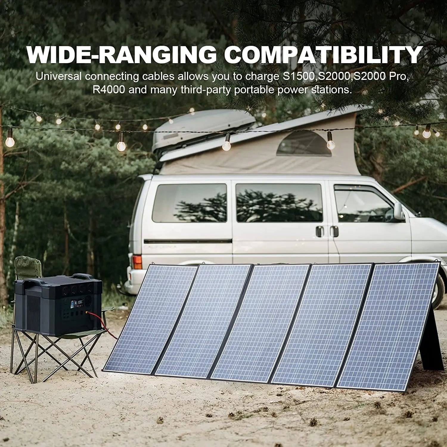 ALLPOWERS Foldable Solar Panel 400W / 200W / 140W / 100W / 60W Solar Charger with Solar Output for Power Station Solar Generator