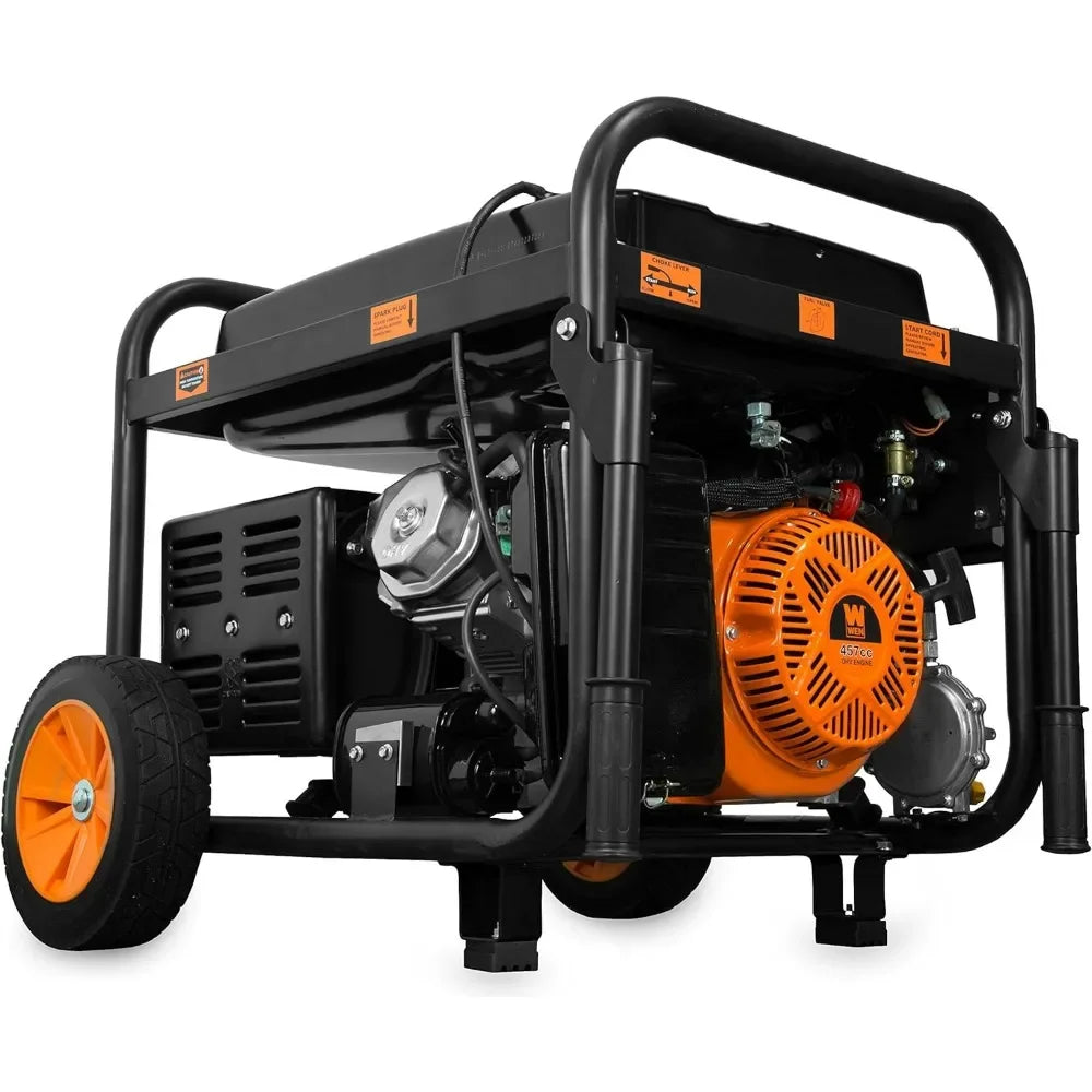 DF1100T 11,000-Watt 120V/240V Dual Fuel Portable Generator with Wheel Kit and Electric Start - CARB Compliant, Black