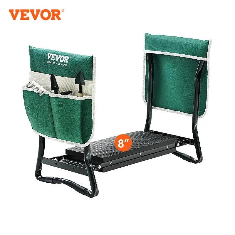 VEVOR Garden Kneeler and Seat 330 lbs Load Capacity 8/10&quot; EVA Wide Pad Foldable Garden Stool  Kneeling Bench for Gardening