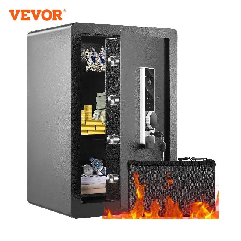 VEVOR Electric Safe 2.2/1.8 Cubic Feet Fingerprint &amp; Digital Security Cabinet Safe W/ Fire-proof Bag for Cash Jewelry Documents