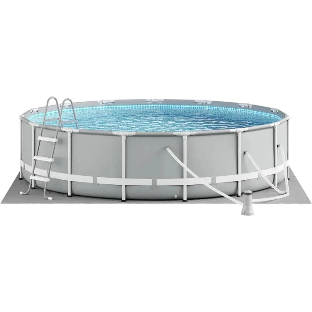 Swimming Pool for the Whole Family Gray and Secure Tubs Accessories Home Pool Cover Ladder Large Patio Pools Garden Outdoor