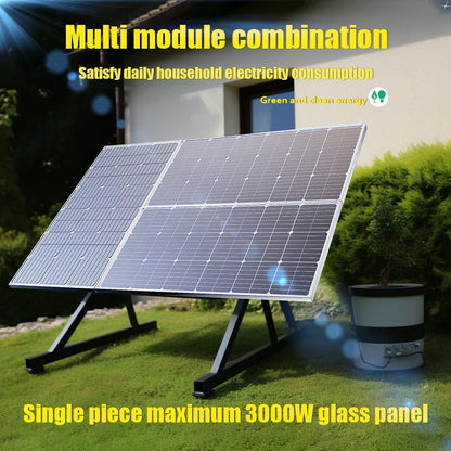 Solar Panel 3000W 6000W 18V 12V High Efficiency Rigid Waterproof Power Bank Glass Charging Outdoor Solar Cells For Home Camping