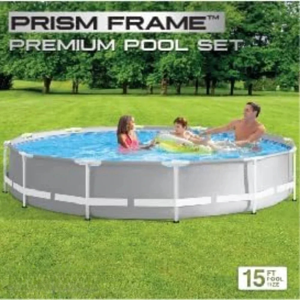 Swimming Pool for the Whole Family Gray and Secure Tubs Accessories Home Pool Cover Ladder Large Patio Pools Garden Outdoor