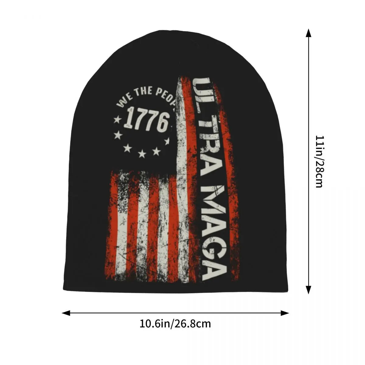 Trump Ultra MAGA American Flag Skullies Beanies Hat Casual Men Women Ski Caps Warm Head Wrap Bonnet