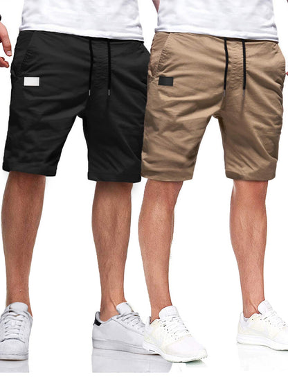 Manfinity Homme Men 2pcs Patched Detail Drawstring Shorts