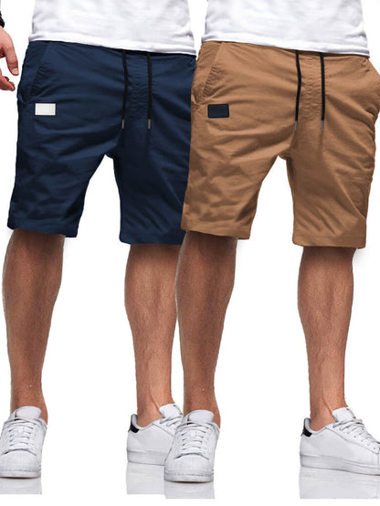 Manfinity Homme Men 2pcs Patched Detail Drawstring Shorts