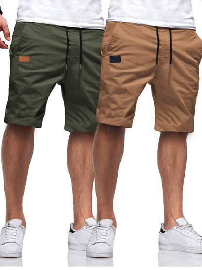 Manfinity Homme Men 2pcs Patched Detail Drawstring Shorts