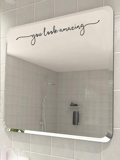 Slogan Graphic Wall Sticker - Removable Self Adhesive Wall Decal