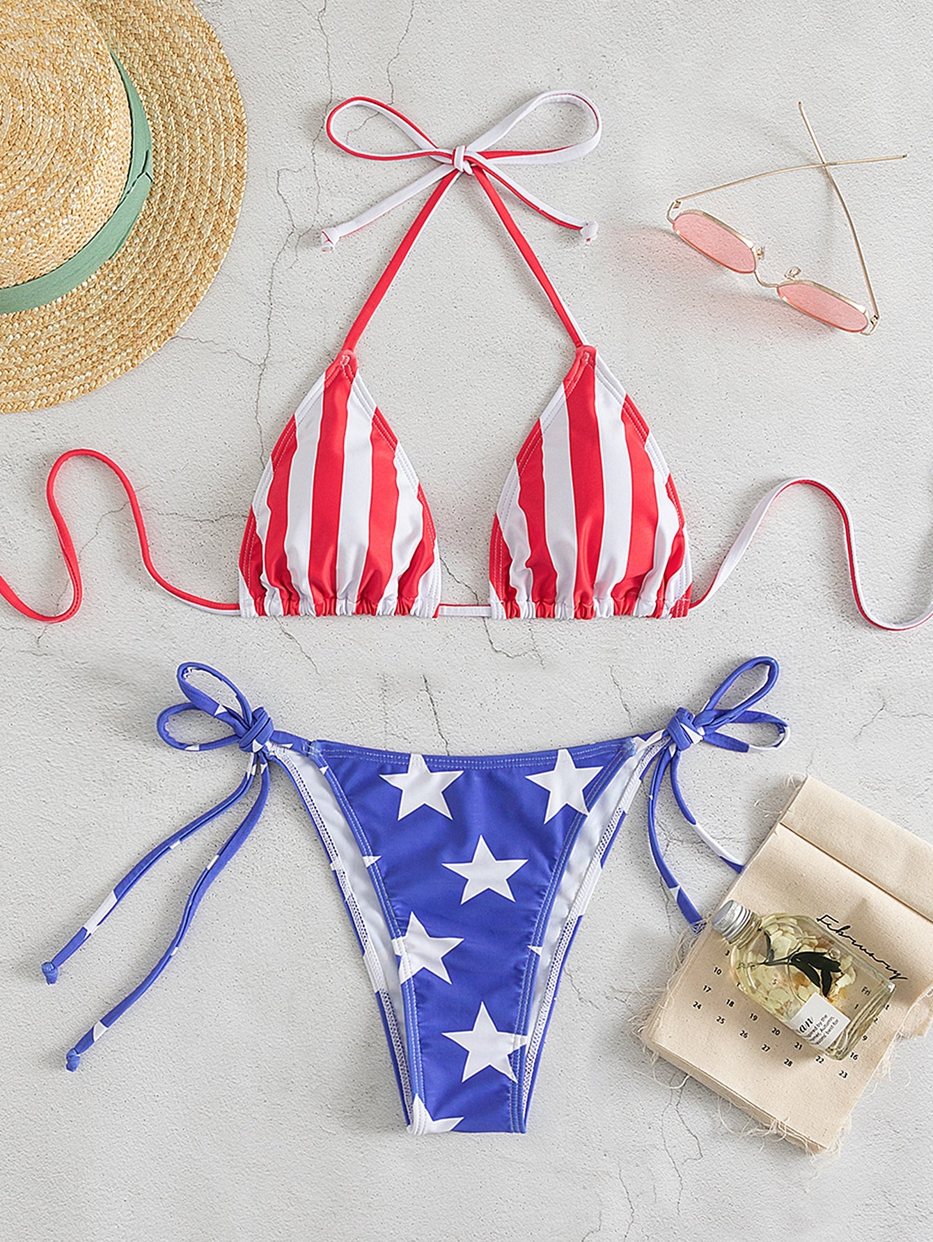 American Flag Bikini Set - 2 Piece Swimsuit