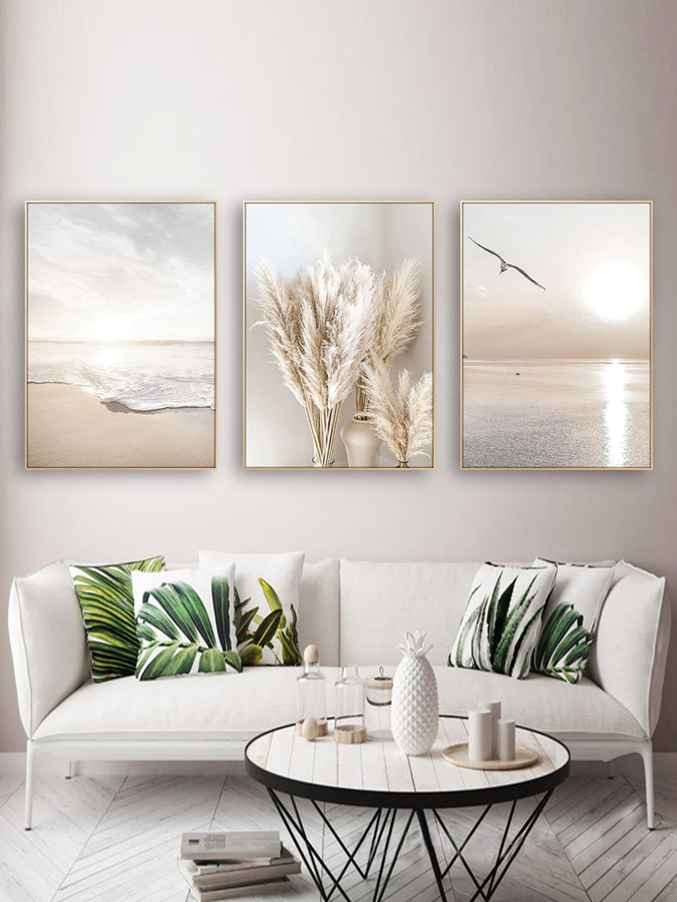 3pcs Scenery Print Unframed Painting