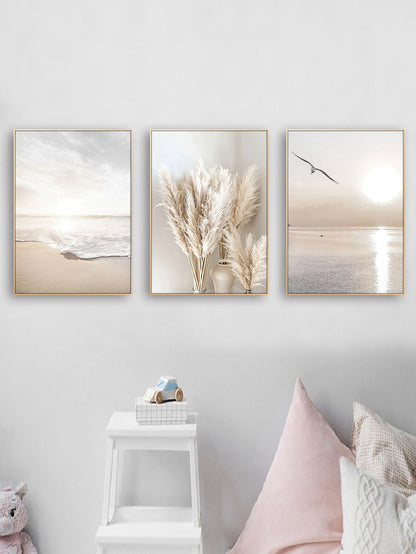 3pcs Scenery Print Unframed Painting