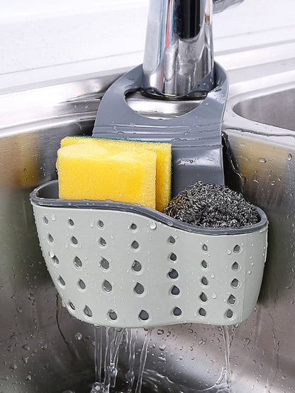 Kitchen Organizer - Adjustable Snap Sink Sponge Holder