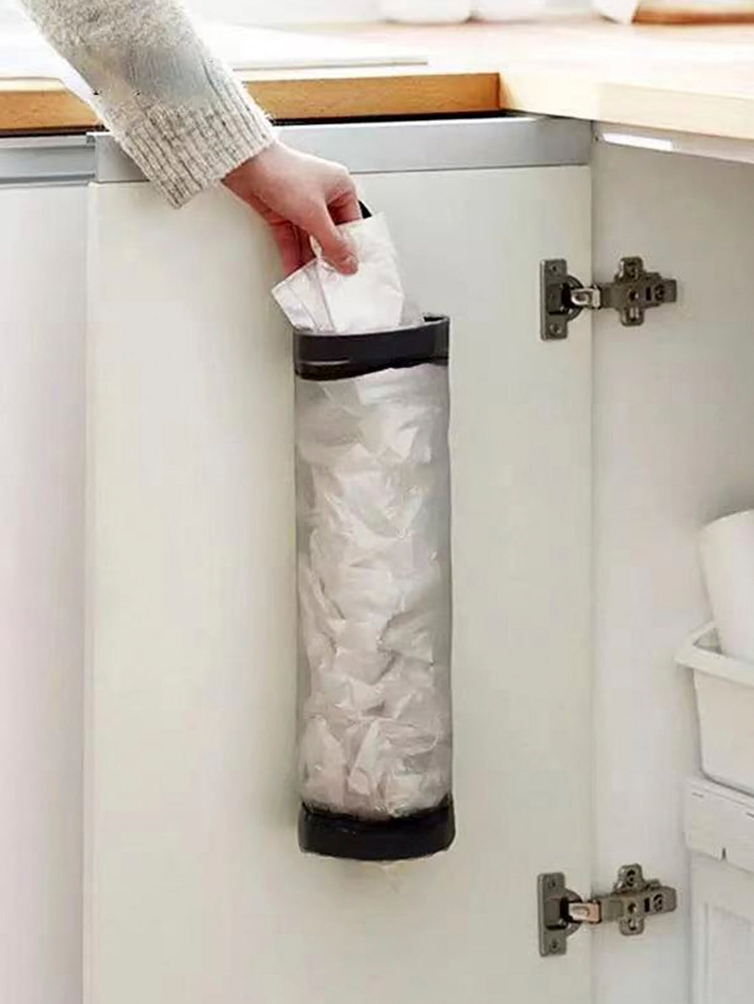 1pc Hanging Garbage Bag Organizer