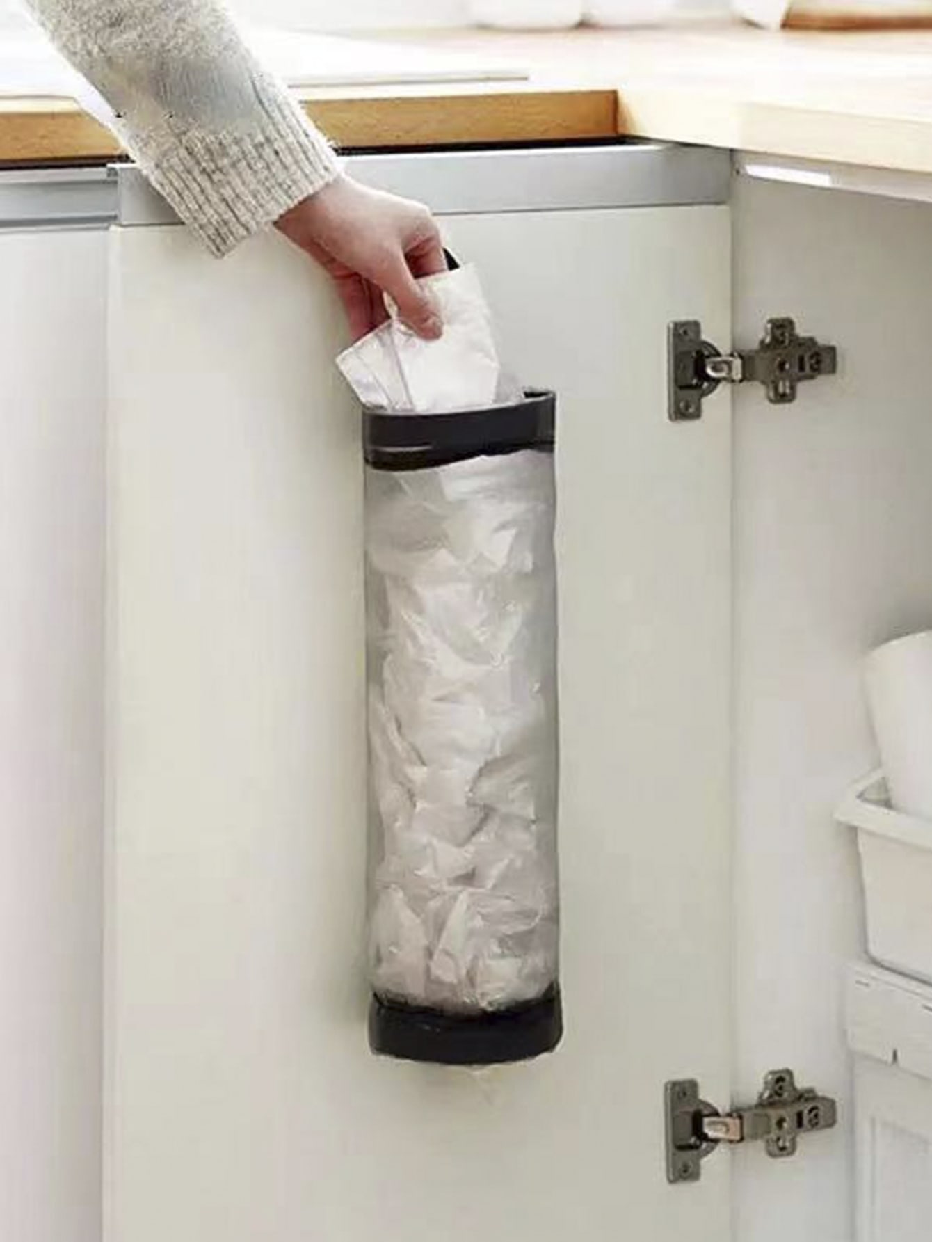 1pc Hanging Garbage Bag Organizer