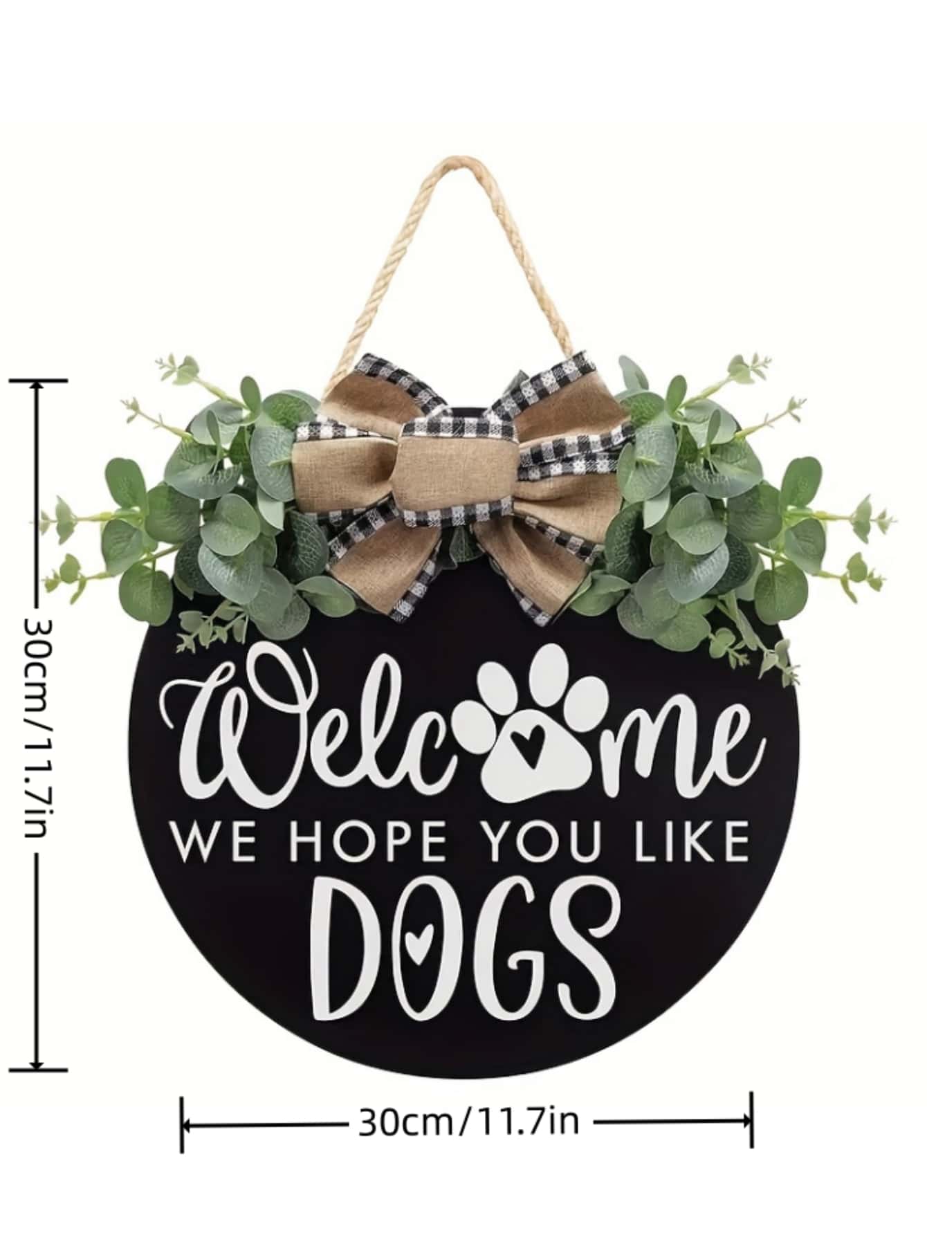 Wecome Hope you Like Dogs - Wall Hanging Fashionable Paw Letter Graphic