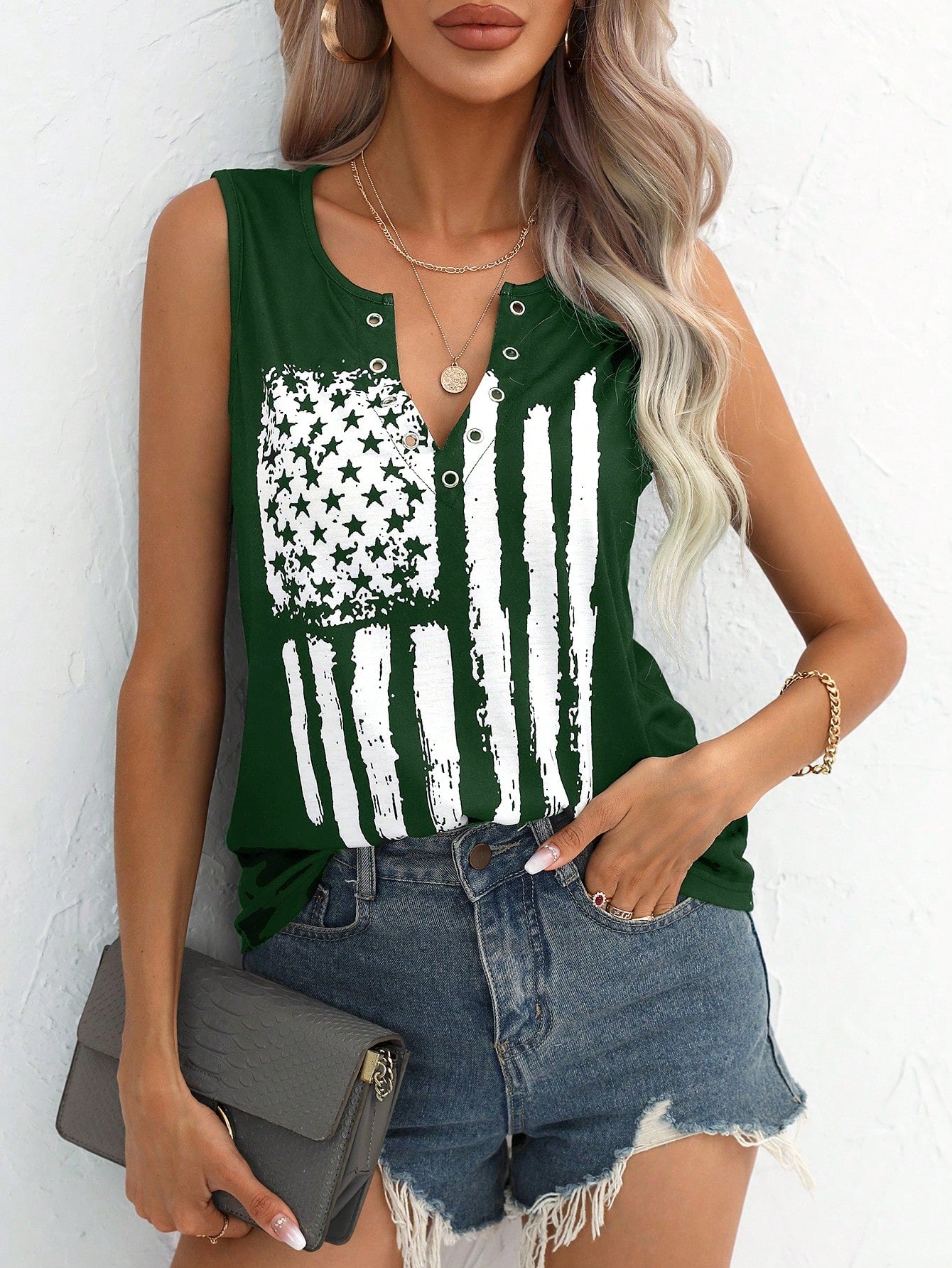 American Flag Tank Top