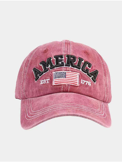 American Flag Embroidered Baseball Cap