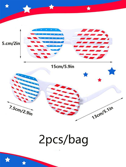 2pcs Independence Day / American Flag Party Glasses