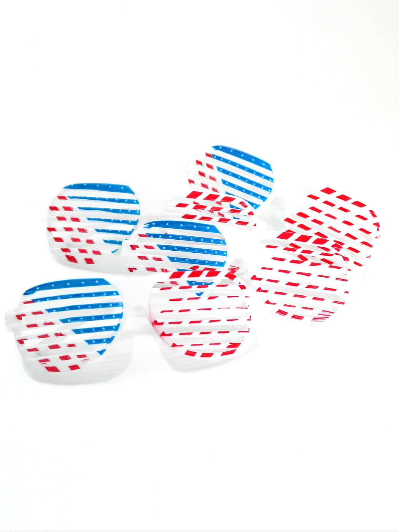 2pcs Independence Day / American Flag Party Glasses