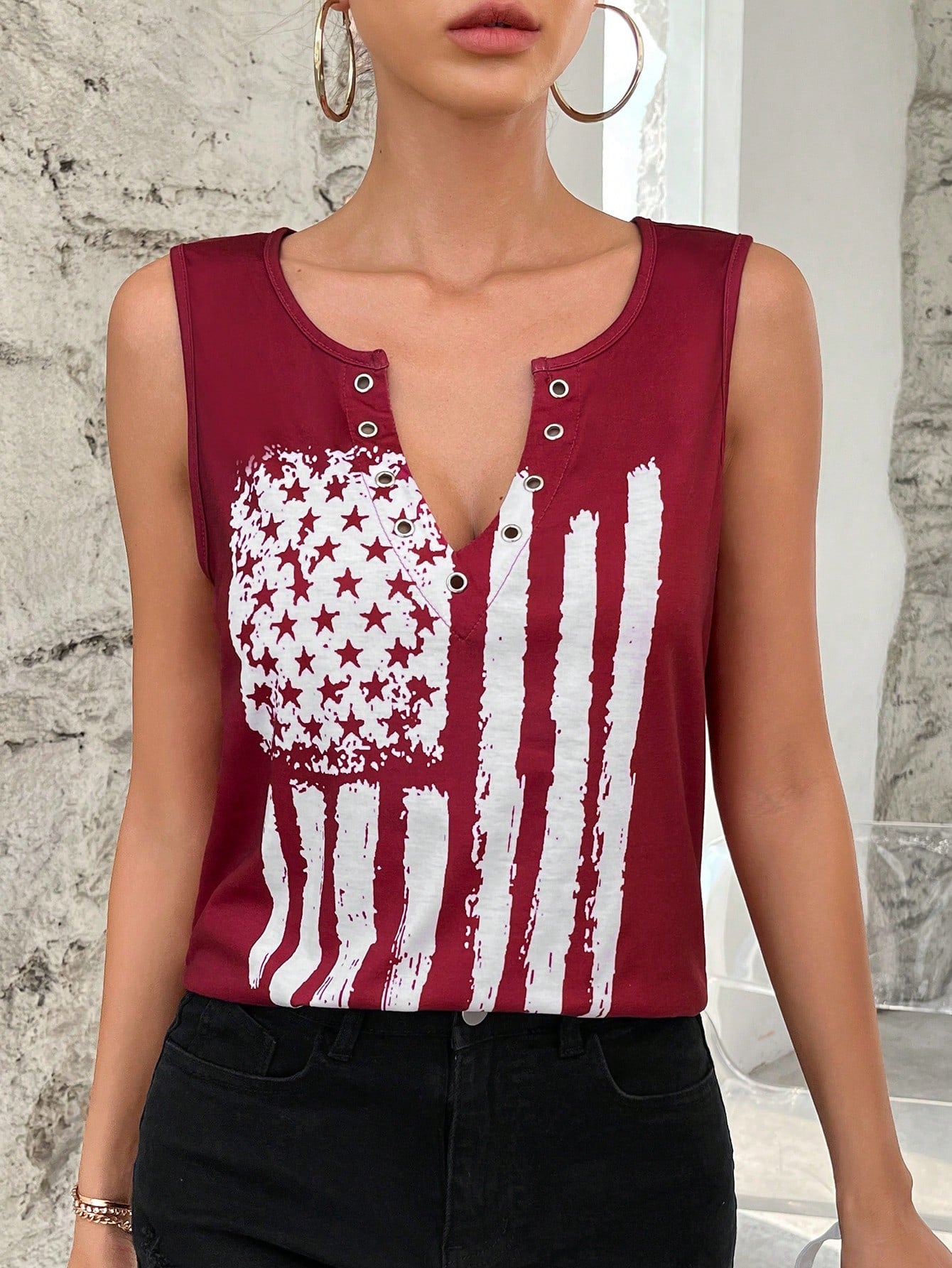 American Flag Tank Top