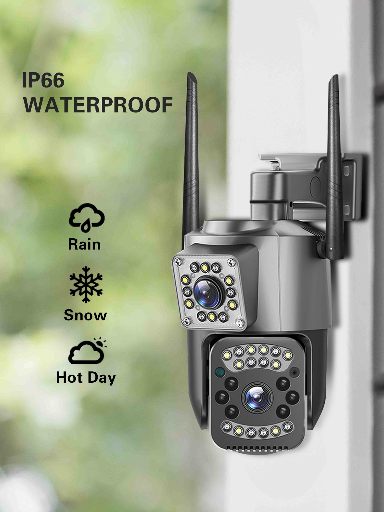 Reletech 1pc 4K PTZ Security Camera Outdoor Surveillance System  -  Waterproof, Two way audio