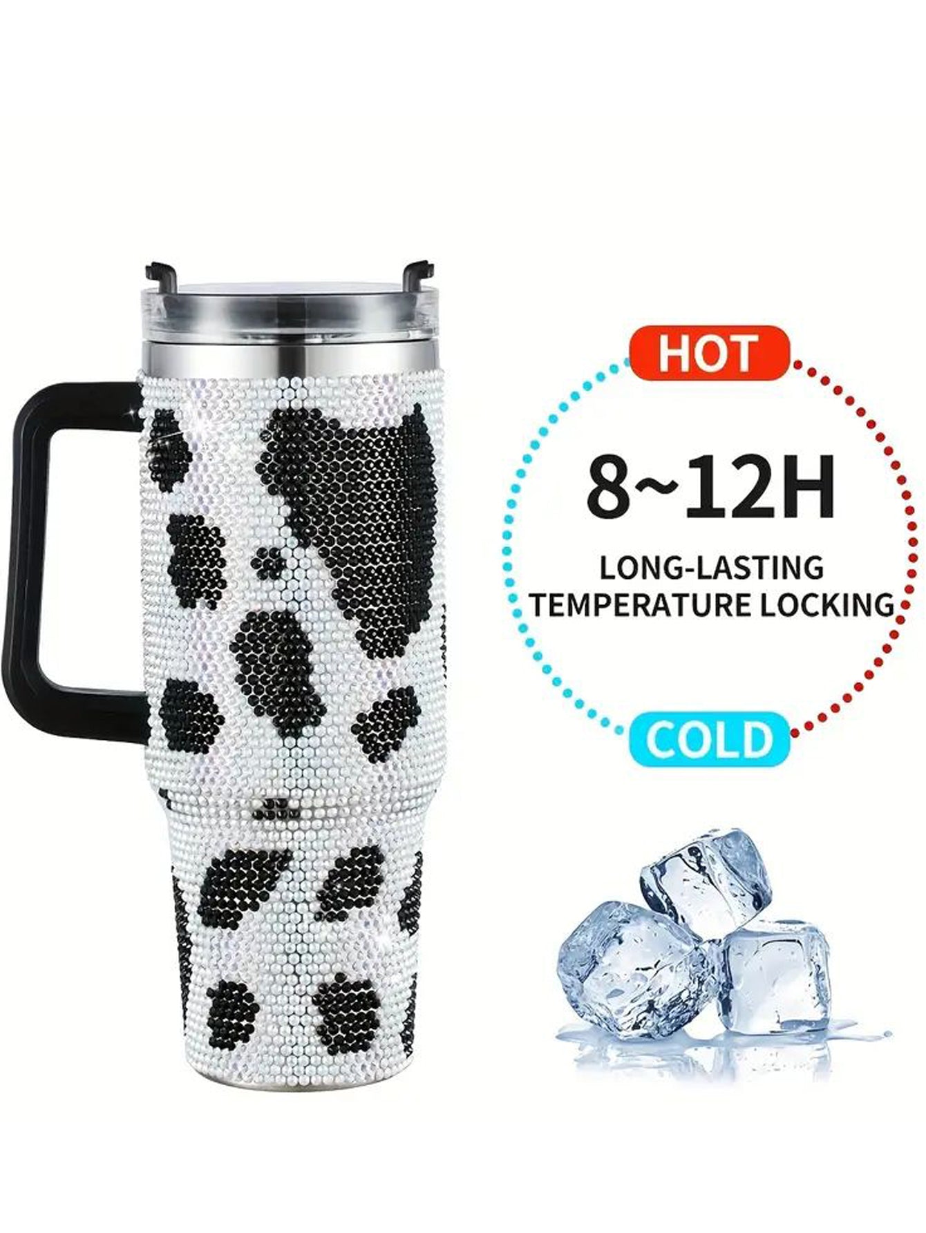 Rhinestone Cow Print 40oz Tumbler