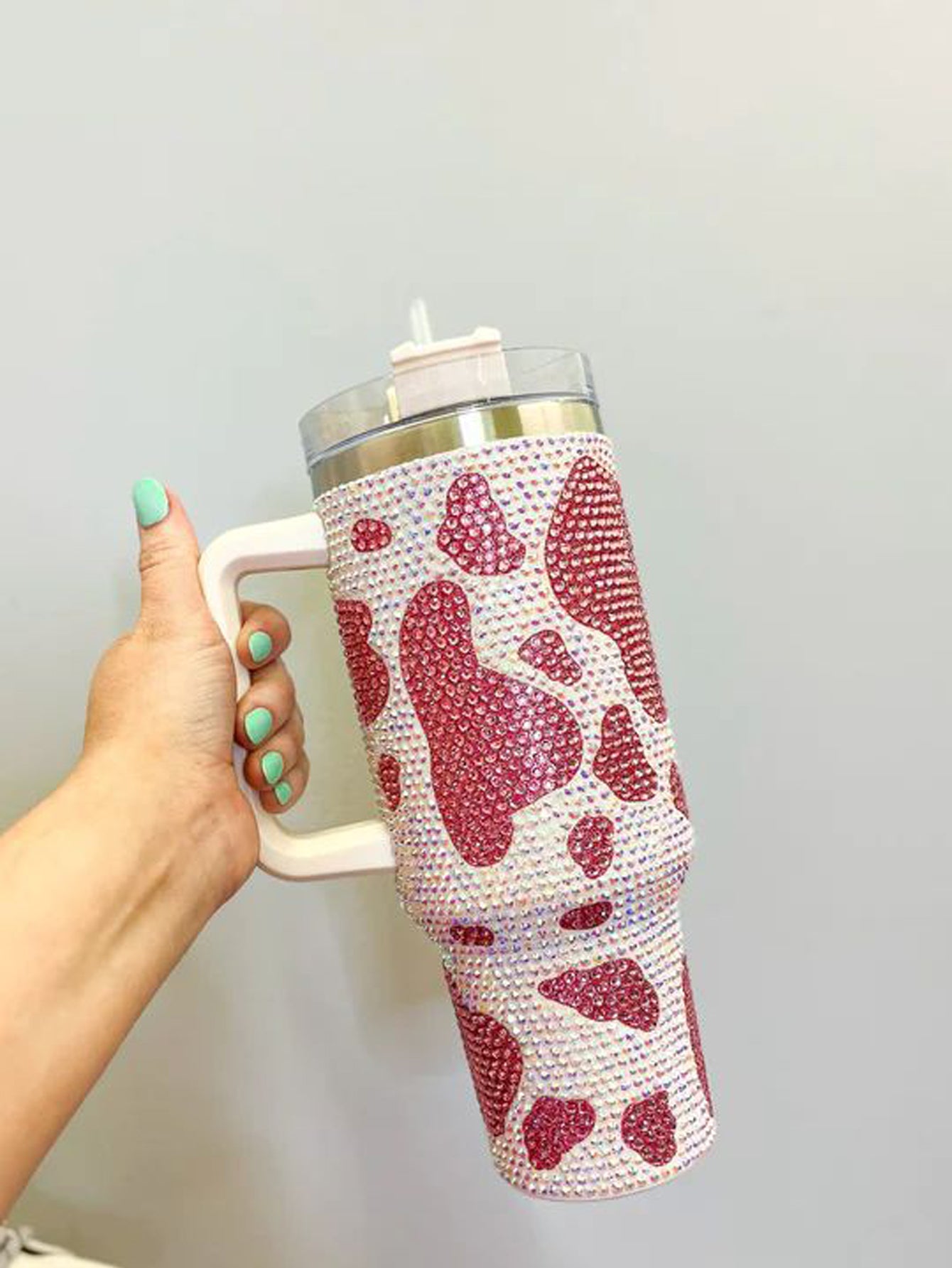 Rhinestone Cow Print 40oz Tumbler