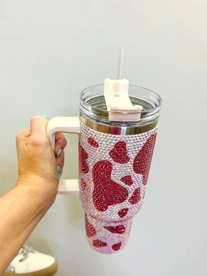 Rhinestone Cow Print 40oz Tumbler