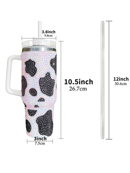 Rhinestone Cow Print 40oz Tumbler