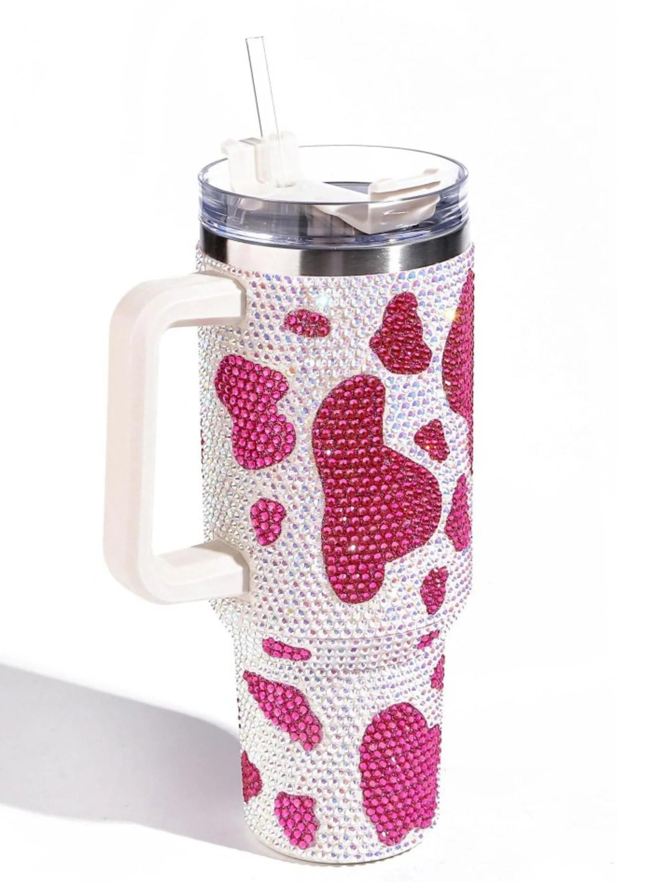 Rhinestone Cow Print 40oz Tumbler