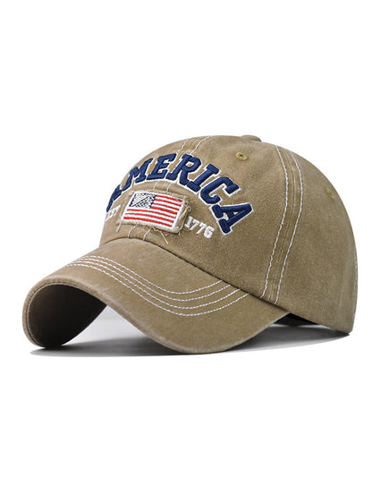 American Flag Embroidered Baseball Cap