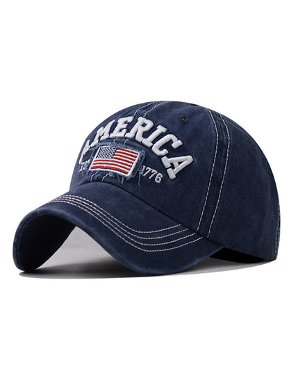 American Flag Embroidered Baseball Cap