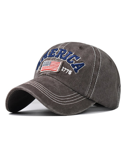 American Flag Embroidered Baseball Cap