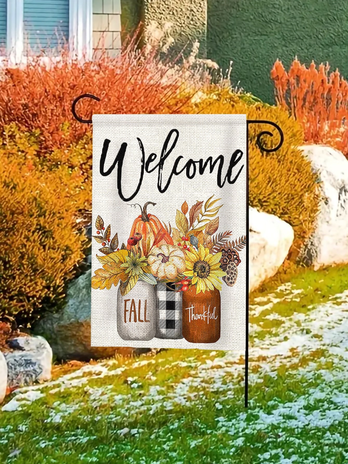 Fall Harvest Garden Flag 12in 18in 30cm 45cm (1 pc)