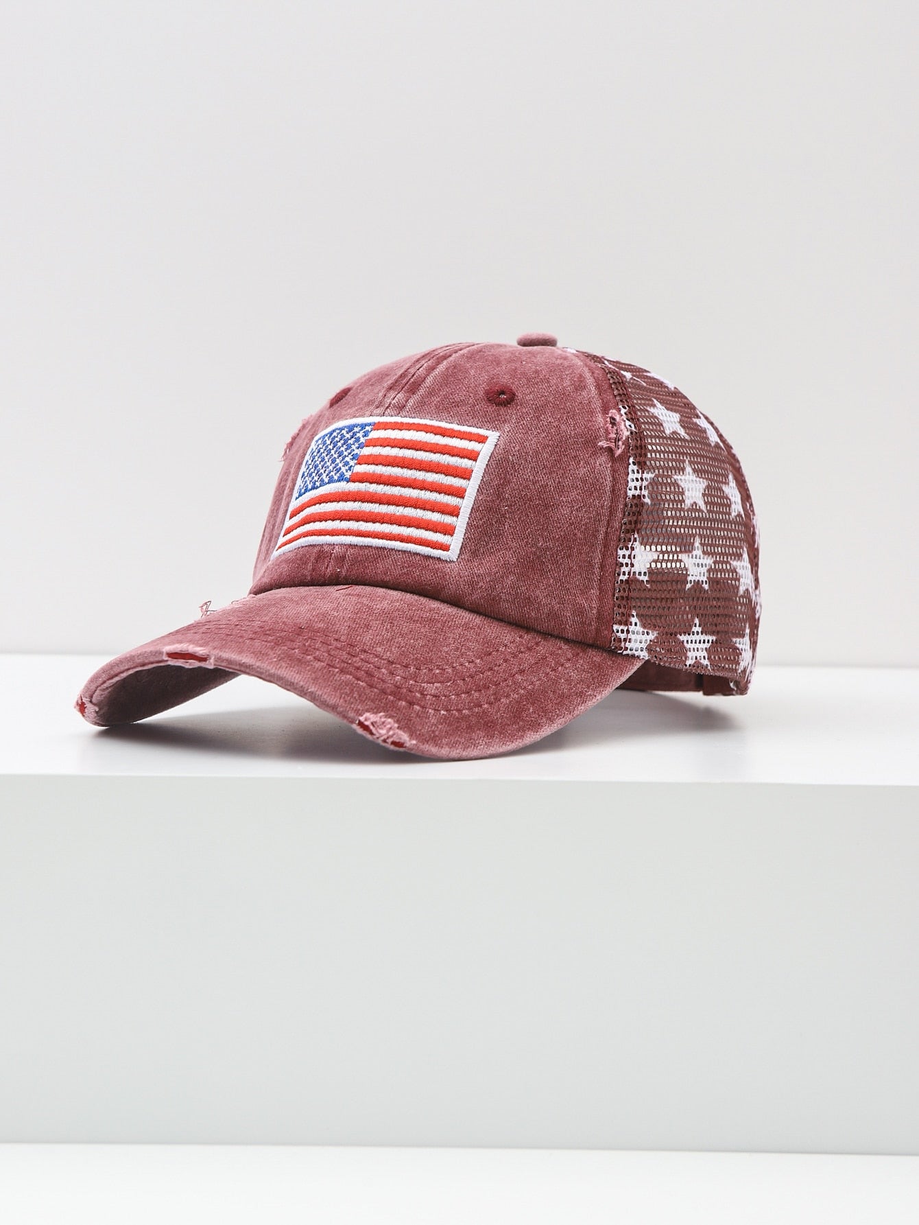 American Flag Mesh Baseball Cap